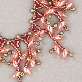 Fire Coral Necklace Cherry Blossom